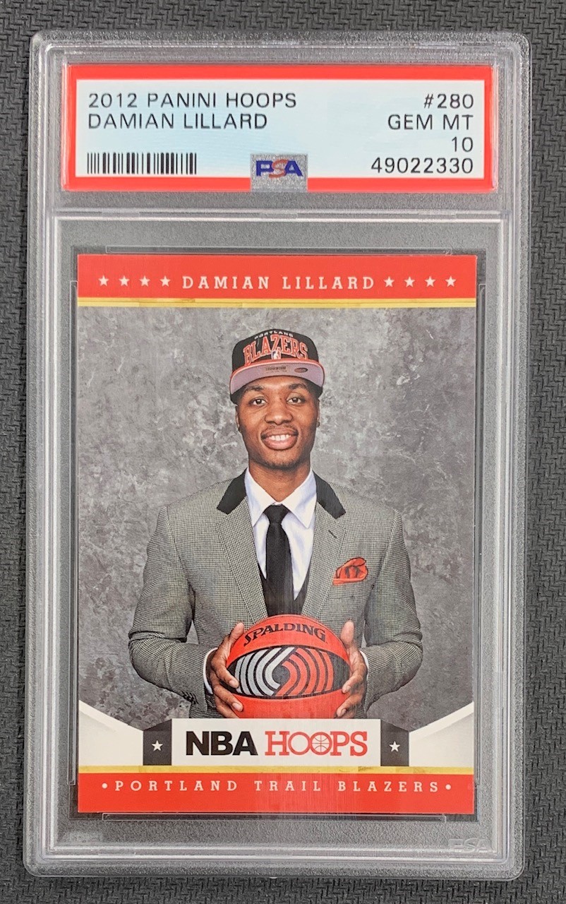 Damian Lillard 2012 Panini Hoops Basketball Rookie Card #280 Graded PSA 10