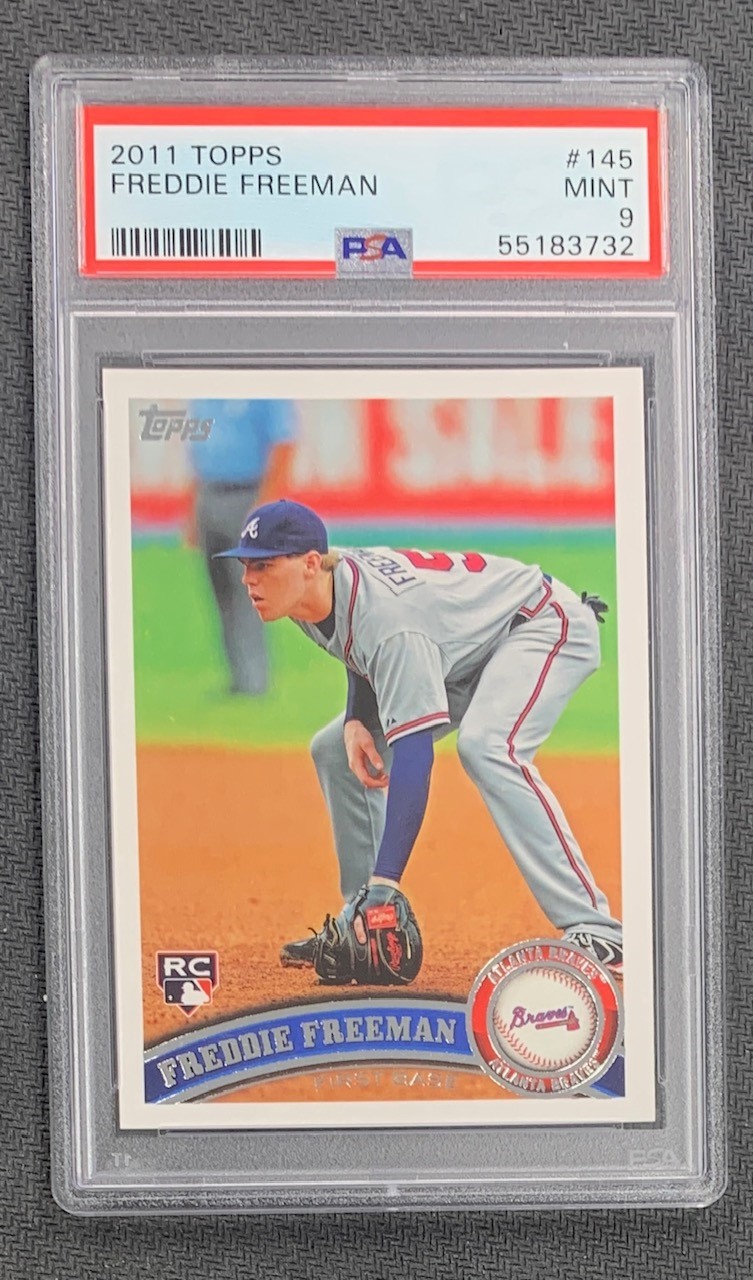 Freddie Freeman 2011 Topps Baseball Rookie Card #145 Graded PSA 9