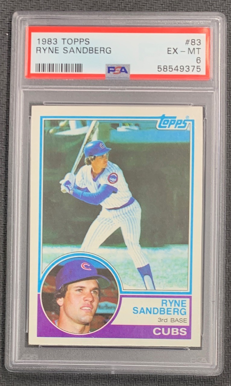 Ryne Sandberg 1983 Topps Baseball Rookie Card #83 Graded PSA 6