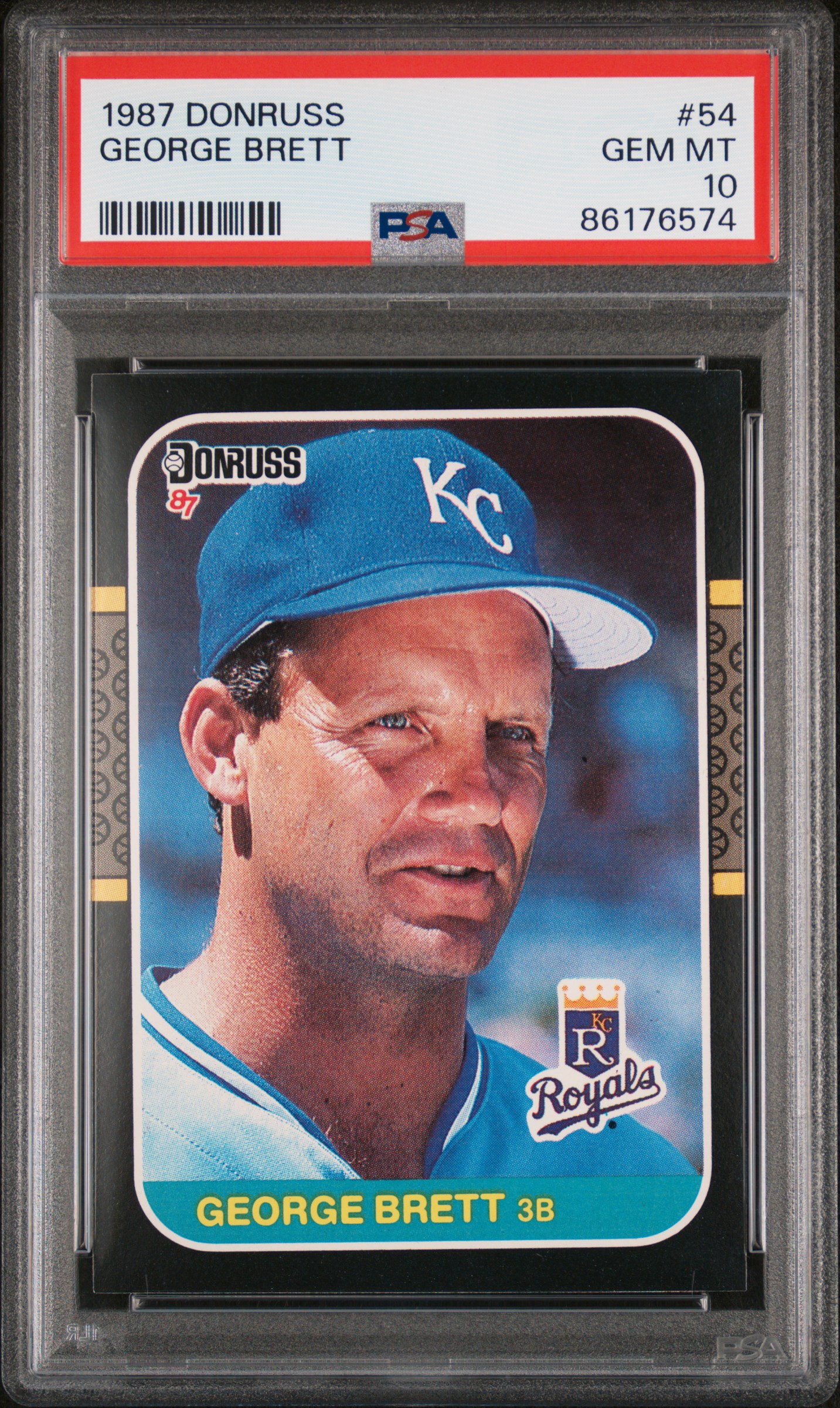 George Brett 1987 Donruss Baseball Card #54 Graded PSA 10