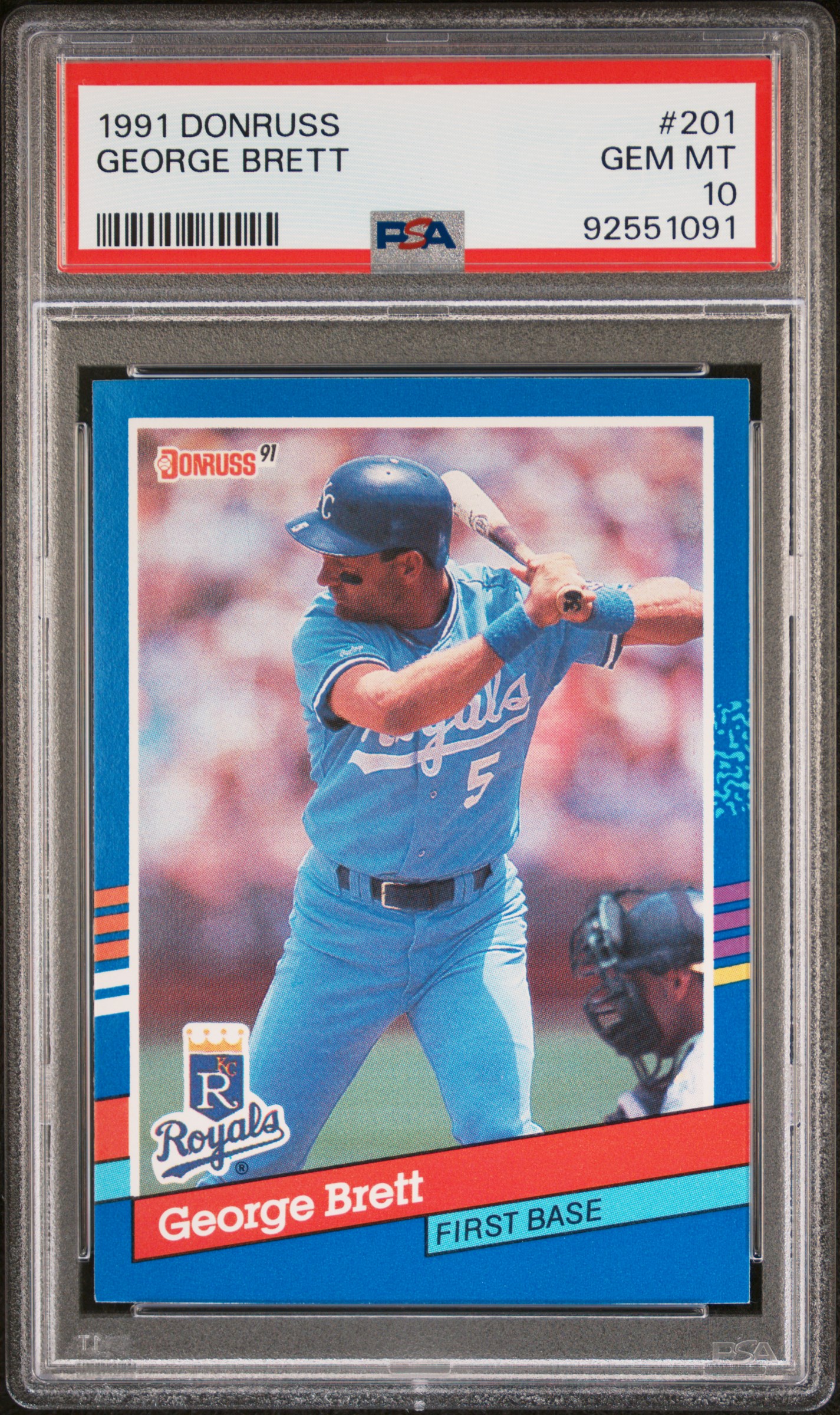 George Brett 1991 Donruss Baseball Card #201 Graded PSA 10