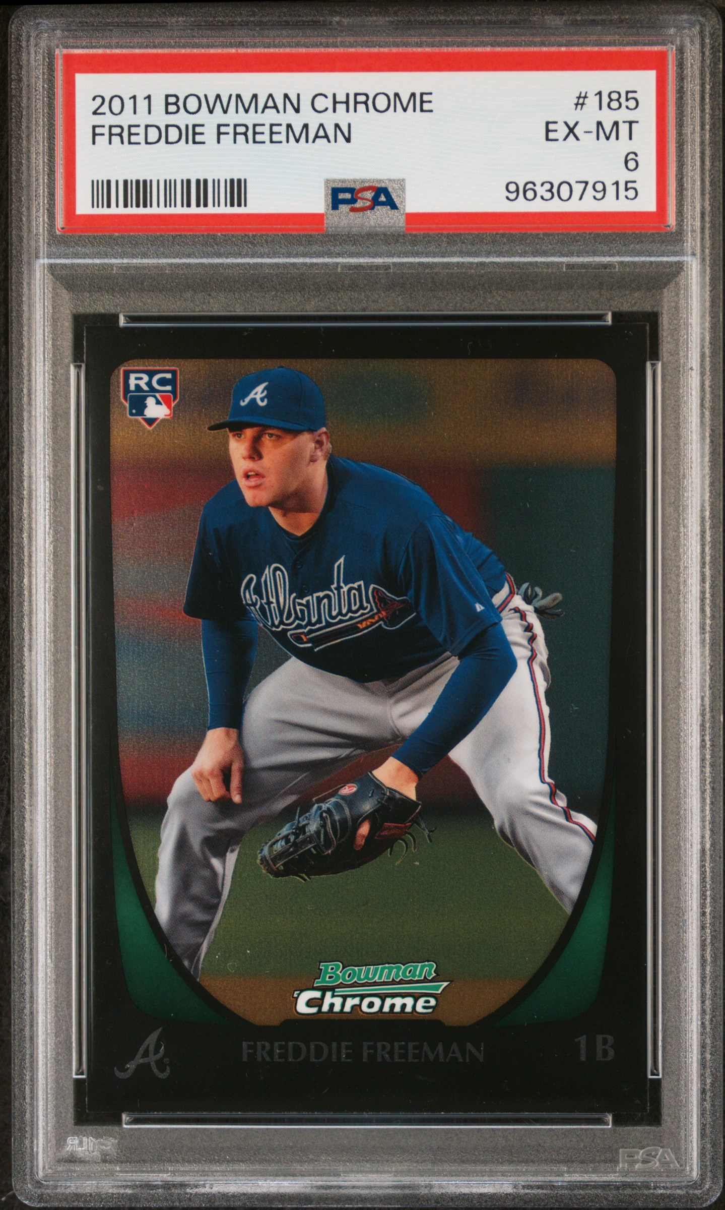 Freddie Freeman 2011 Bowman Chrome Baseball Rookie Card #185 Graded PSA 6