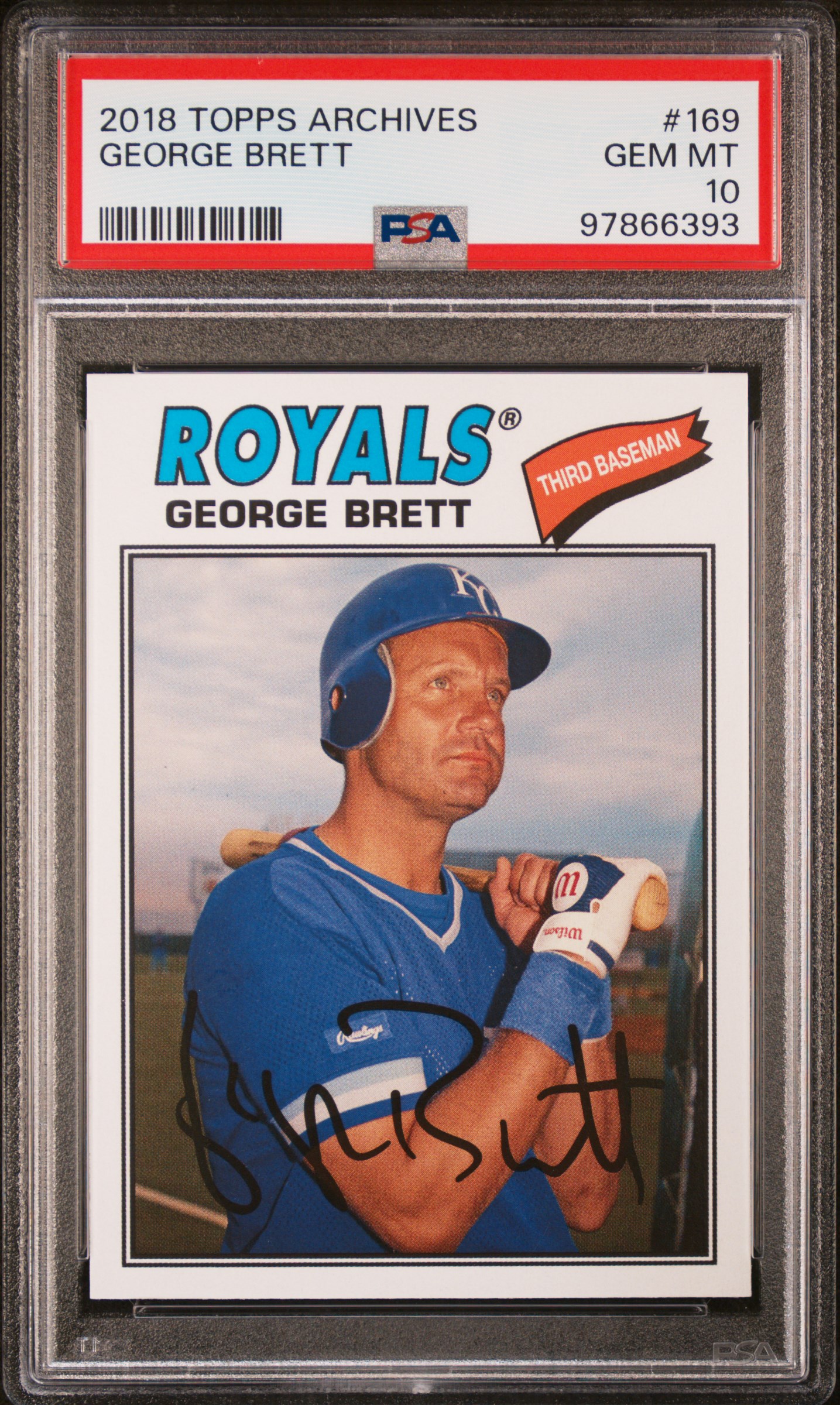 George Brett 2018 Topps Archives Baseball Card #169 Graded PSA 10