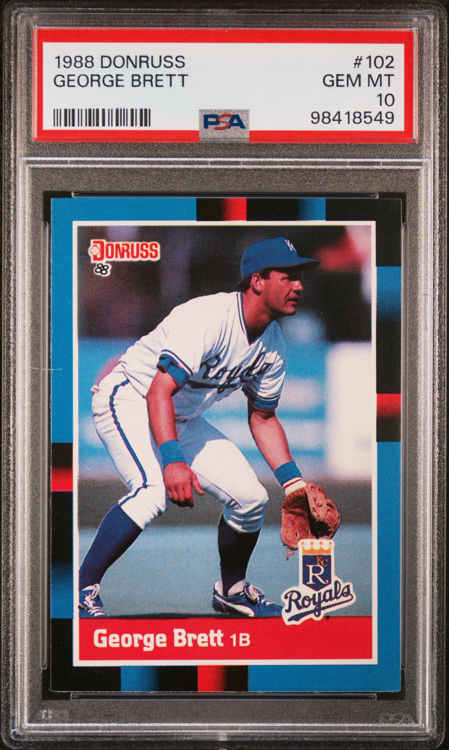 George Brett 1988 Donruss Baseball Card #102 Graded PSA 10