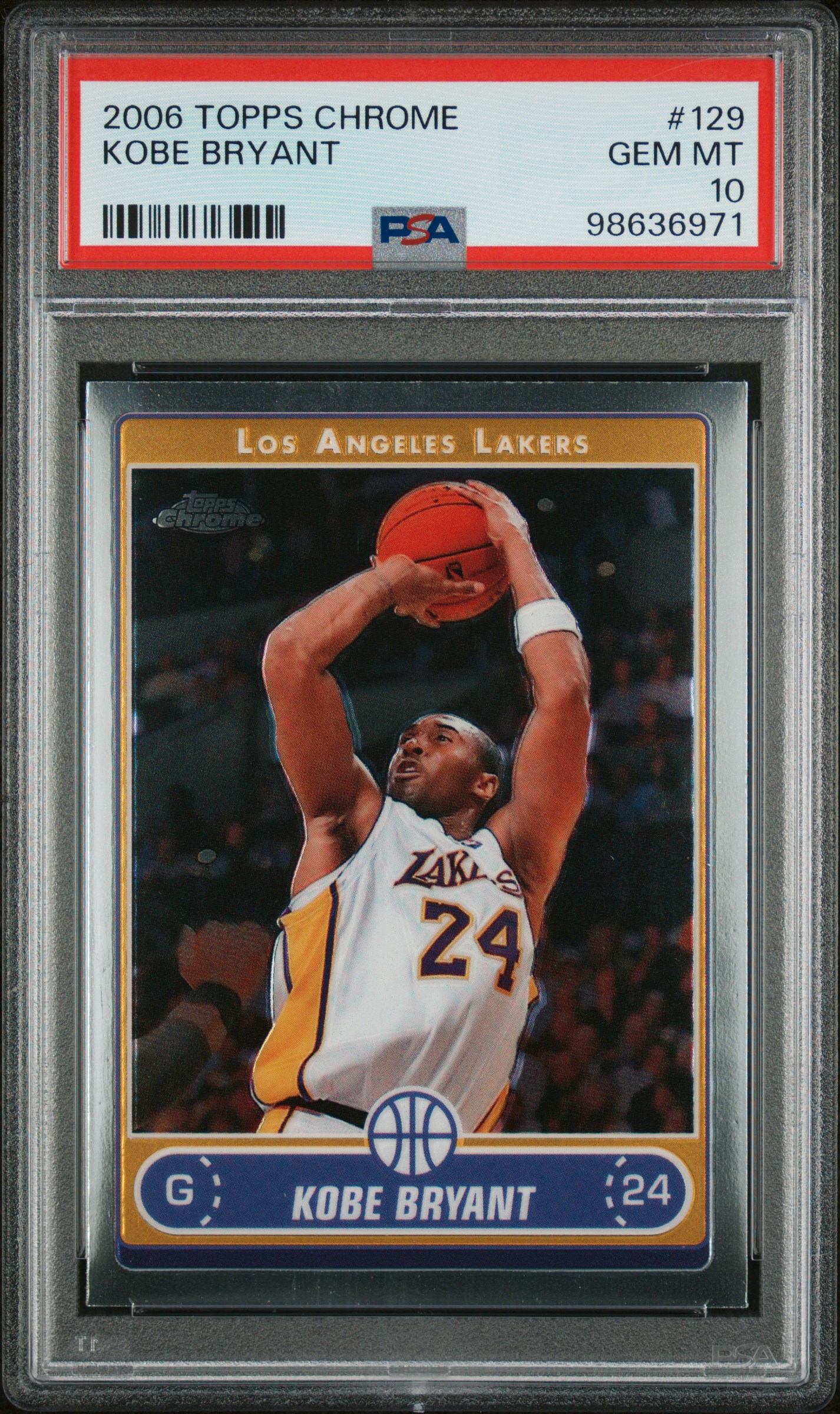 Kobe Bryant 2006 Topps Chrome Basketball Card #129 Graded PSA 10