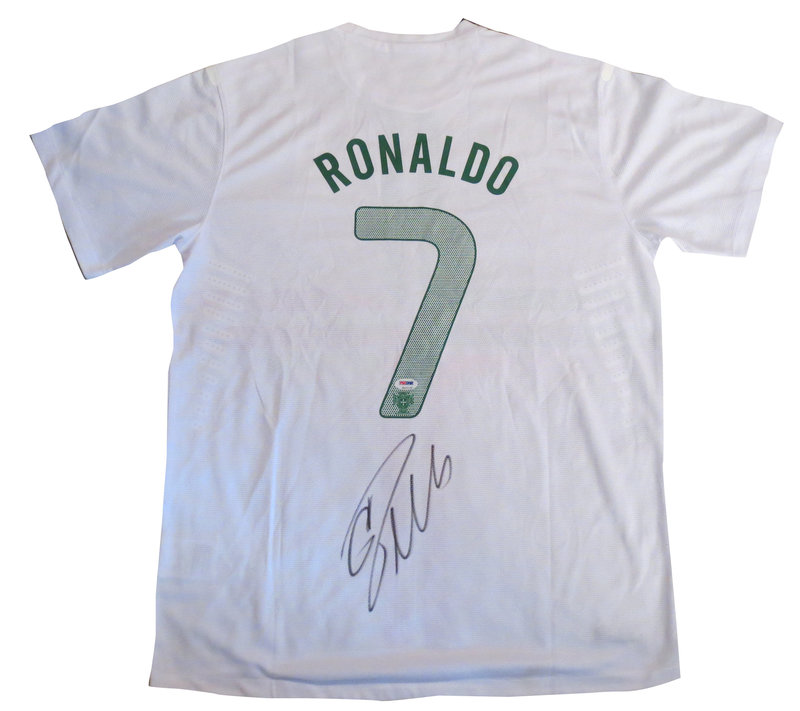 cristiano ronaldo autographed jersey