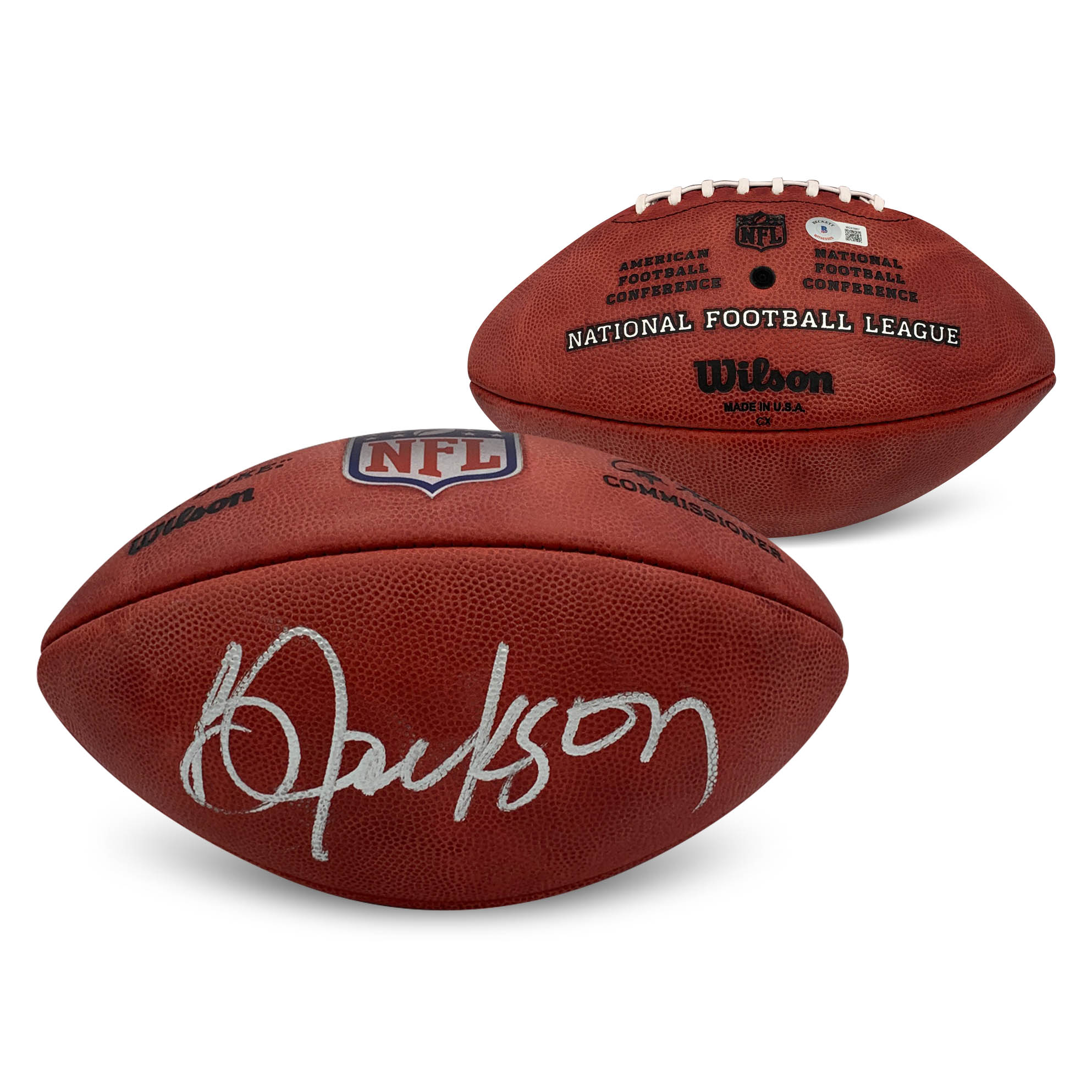 Bo Jackson Autographed NFL Authentic Game Signed Football Beckett COA