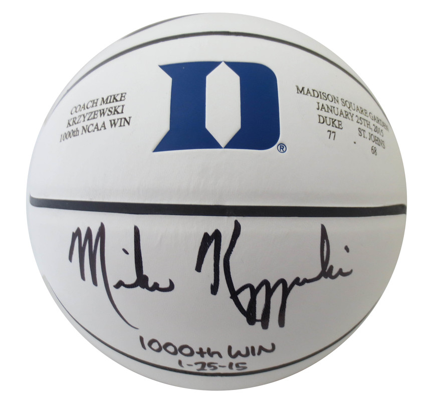 mike krzyzewski autograph