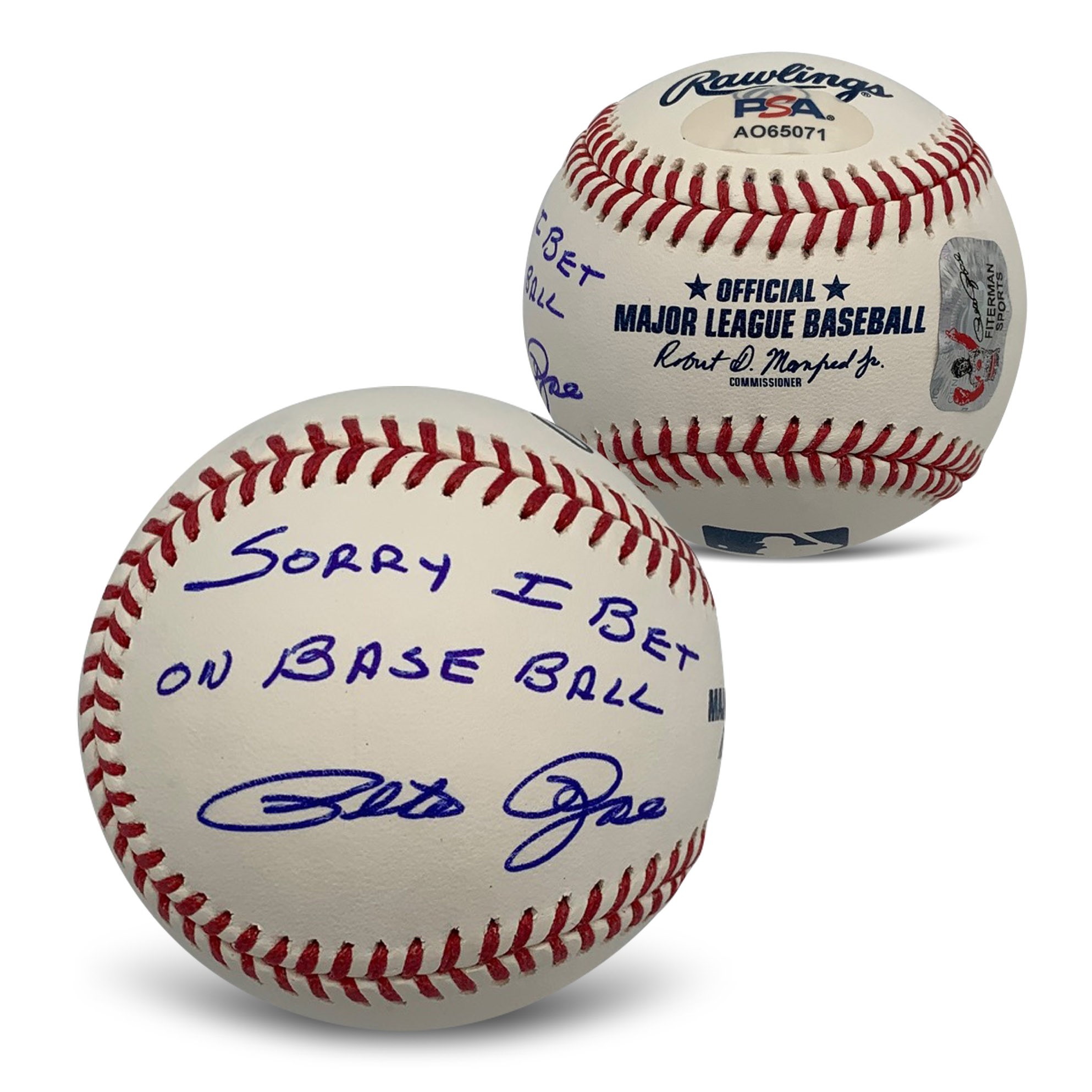 Pete Rose Signed Autographed Baseball Sorry I Bet On Baseball MLB PSA DNA COA With UV Display Case