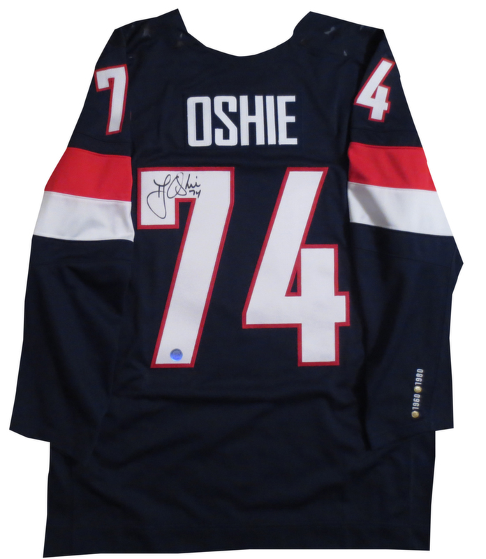 T.J. Oshie Autographed Team USA Olympic 